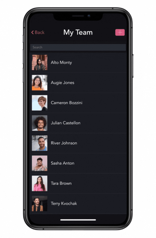Inviting team members in GlossGenius